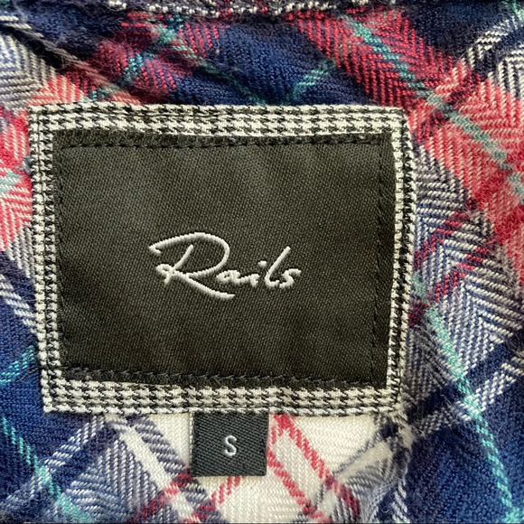 Rails Hunter Red and Blue Button Down Shirt - Picture 9 of 9